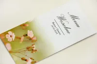 Menu Weselne Różowe Polne Kwiaty | Pełna Personalizacja