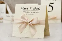 Eleganckie Zaproszenia Ślubne z Kokardą | Belisa nr 5