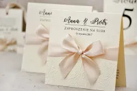 Eleganckie Zaproszenia Ślubne z Kokardą | Belisa nr 5