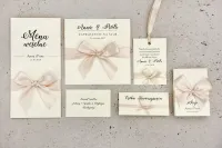 Eleganckie Zaproszenia Ślubne z Kokardą | Belisa nr 5