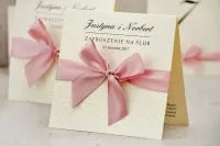Eleganckie Zaproszenia Ślubne z Kokardą | Belisa nr 3