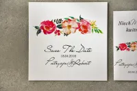Kwiatowe Save The Date z Peonią | Zarezerwuj Datę Ślubu