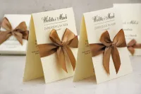 Eleganckie Zaproszenia Ślubne z Kokardą | Darmowy Projekt