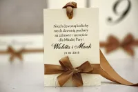 Eleganckie Zawieszki na Wódkę Weselną z Kokardką | Belisa