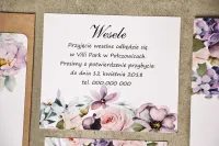 Kwiatowe Bileciki do Zaproszeń Ślubnych | Sorento nr 2