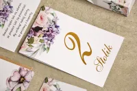 Złocone Numery na Stół Weselny Kwiatowe | Sorento nr 2