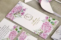 Eleganckie Menu Weselne Hortensje Złocone | Sorento nr 6