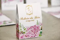 Pudełeczka Podziękowania dla Gości Różowe Kwiaty | Sorento