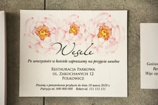 Einladungskarte 120 x 98 mm Hochzeitsgeschenke Hochzeit - Pistazie Nr. 4 - Zarte Puderpfingstrosen