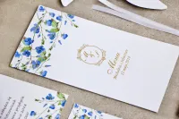 Delikatne Menu Weselne Niezapominajki Złocone | Sorento nr 4