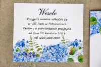 Wkładka do Zaproszeń Ślubnych Hortensja | Sorento nr 5