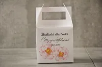 Pudełka na Ciasto Weselne Pistacjowe z Peonią | Amelia.Wedding