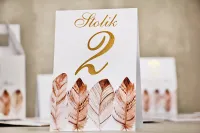 Złocone Numery na Stół Weselny Boho Sorento | Zamów Online