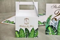 Pudełka na Ciasto Greenery ze Złoceniem | Sorento nr 12