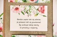 Bileciki do zaproszeń ślubnych Kwiatowe | Sorento nr 8