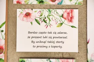 Einladungskarte 105 x 74 mm Hochzeitsgeschenke - Sorento 8 - Pastellblumen