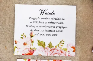 Einladungskarte 120 x 98 mm Hochzeitsgeschenke Hochzeit - Sorento nr 13 - Puderpfingstrosen