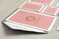Złocone Zaproszenia Ślubne Pudrowy Róż | Styl Glamour A5