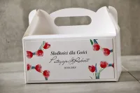 Pudełka na Ciasto Weselne z Tulipanami | Pistacjowe nr 5