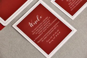 Einladungskarte 120 x 98 mm Hochzeitsgeschenke Hochzeit - Sonate Nr. 3 - Rot