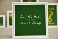 Eleganckie Save The Date | Butelkowa Zieleń | Amelia-Wedding