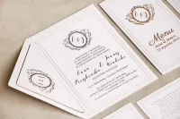 Złocone Zaproszenia Ślubne Glamour A5 | Sonata nr 9 | Zamów
