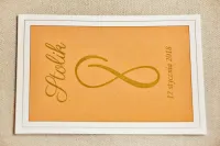 Numery na Stół Weselny Pomarańczowe Złocone | Sonata nr 8