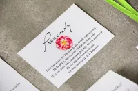 Bileciki do Zaproszeń Ślubnych z Piwoniami | Pistacjowe nr 6