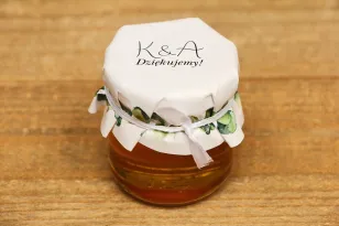 Gläser mit Honig, dank der Hochzeitsgäste - Kalia nr 2 - Eukalyptus - Hochzeitszubehör
