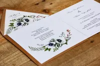 Zaproszenia Ślubne Boho z Anemonami | Ekologiczne | Kalia 3