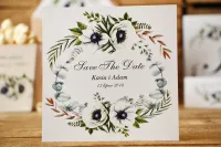 Save The Date z Anemonami | Zawiadomienia Ślubne | Kalia nr 3