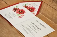 Zaproszenia Ślubne Dalie Czerwone Eko | Kalia nr 5