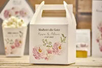 Pudełko na ciasto weselne Kalia | Personalizowane z Różami