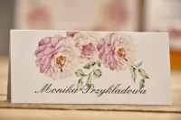 Winietki Ślubne Pudrowe Róże Personalizowane | Kalia nr 6