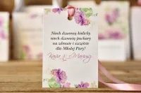 Zawieszki na Wódkę Weselną Kwiatowe - Personalizuj Online