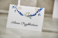 Zimowe Winietki Ślubne Błękitny Wianek | Amelia-Wedding.pl