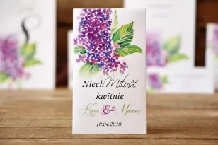 Danke an die Gäste - Vergissmeinnicht Samen - Bemalte Blumen Nr. 4 - Lila Holunder - Hochzeitsaccessoires