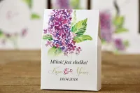 Pudełeczka z Bzem na Podziękowania dla Gości Weselnych