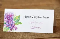 Winietki Ślubne z Bzem Fioletowym | Malowane Kwiaty nr 4