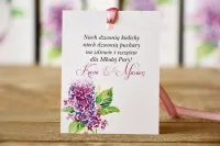 Zawieszki na Wódkę Weselną Fioletowy Bez | Amelia-Wedding