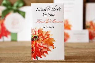 Danke - Vergissmeinnicht-Samen - Bemalte Blumen Nr. 5 - Orange - Hochzeitsaccessoires