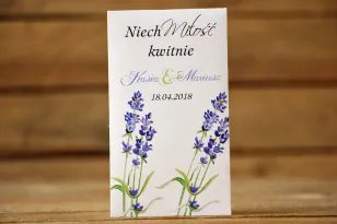 Danke an die Hochzeitsgäste - Vergissmeinnicht Samen - Gemalte Blumen Nr. 8 - Lavendel - Hochzeitsaccessoires
