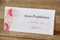 Winietki Ślubne Piwonie na Lnie | Zamów z personalizacją