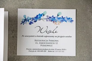 Einladungskarte 120 x 98 mm Hochzeitsgeschenke Hochzeit - Pistazie Nr. 7 - Zarte blaue Winterzweige