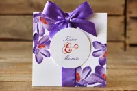 Zaproszenia Ślubne z Krokusami w Etui | Darmowy Projekt