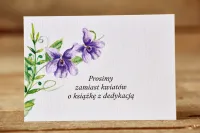 Bileciki do Zaproszeń Ślubnych Bratki | Personalizacja
