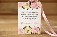 Zawieszki na Wódkę Weselną Piwonie | Własny Tekst i Projekt