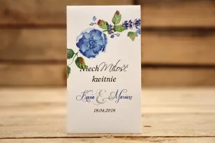 Danke an die Hochzeitsgäste- Vergissmeinnicht-Samen - Bemalte Blumen Nr. 13 - Kornblume - Hochzeitszubehör