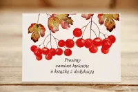 Bileciki do Zaproszeń Jarzębina | Wkładki RSVP | Amelia-Wedding