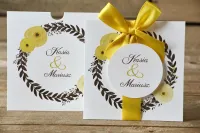 Akwarelowe Zaproszenia Ślubne w Etui | Malowane Kwiaty nr 18